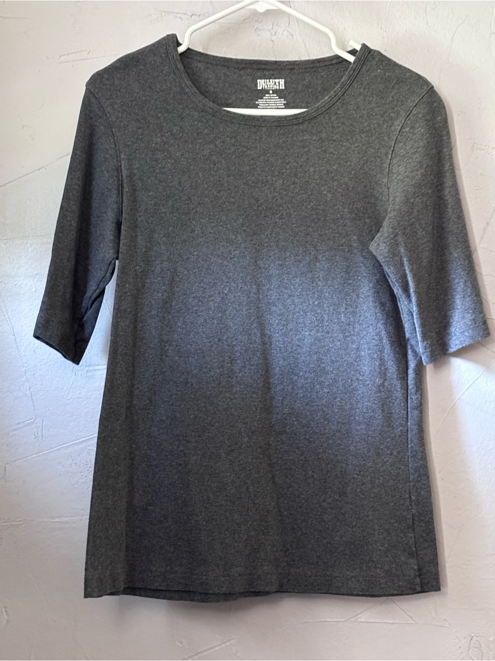 Duluth Trading Co Dark Charcoal Crewneck Short Sleeve Tee